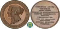 Sachsen-Coburg und Gotha Bronzemedaille v. Helfricht 1845 Auf den Besuch des englischen Königspaares im thüringischen Ohrdruf. gutes vorzüglich