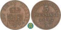 Brandenburg-Preussen 3 Pfennig Friedrich Wilhelm IV. 1840-1861. -