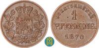 Bayern 1 Pfennig Ludwig II. 1864-1886. -