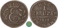 Sachsen-Coburg-Saalfeld 1 Kreuzer Ernst 1806-1826. Saalfeld. -