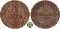 Sachsen-Albertinische 2 Pfennig Johann 1854-1873. -