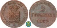 Sachsen-Meiningen 2 Pfennig Georg II. 1866-1914. -