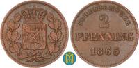 Bayern 2 Pfennig Ludwig II. 1864-1886 -