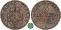 Brandenburg-Preussen 3 Pfennig Wilhelm I. 1861-1888. -