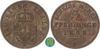 Brandenburg-Preussen 3 Pfennig Wilhelm I. 1861-1888. -