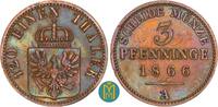 Brandenburg-Preußen. 3 Pfennig Wilhelm I. 1861-1888. -