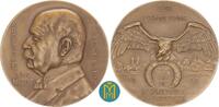 Bronzemedaille v. Kiemlen, b. M.u.W. 1908 Auf die Fernfahrt des LZ 4 nach Echterdingen. fast Stempelglanz mit Etui.