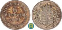 Sachsen Meiningen 6 Kreuzer Bernhard Erich Freund, 1803-1866 -