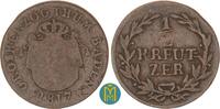 Baden-Durlach 1/2 Kreuzer Karl Ludwig Friedrich 1811-1818. -