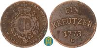 Augsburg-Bistum 1 Kreuzer Clemens-Wenzel von Sachsen-Polen 1768-1803. -