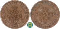 Sachsen-Albertinische Linie 2 Pfennig Johann 1854-1873. -