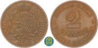 Sachsen-Coburg-Gotha 2 Pfennig Ernst II. 1844-1893. -