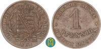 Sachsen-Coburg-Gotha 1 Pfennig 1851 Ernst II. 1844-1893. sehr schön-vorzüglich