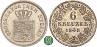 Hessen-Darmstadt 6 Kreuzer Ludwig III. 1848-1877. -