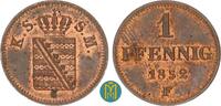 Sachsen-Albertinische Linie 1 Pfennig Friedrich August II. 1836-1854. -