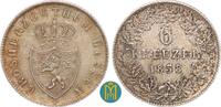 Hessen-Darmstadt 6 Kreuzer Ludwig II. 1830-1848. -