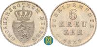 Hessen-Darmstadt 6 Kreuzer Ludwig II 1830-1848. -