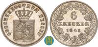 Hessen-Darmstadt 6 Kreuzer Ludwig III. 1848-1877. -
