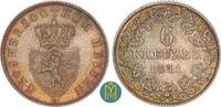 Hessen-Darmstadt 6 Kreuzer Ludwig II. 1830-1848. -