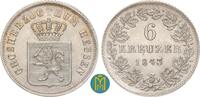 Hessen-Darmstadt 6 Kreuzer Ludwig II. 1830-1848. -