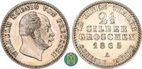 Brandenburg-Preußen. 2 1/2 Silbergroschen Wilhelm I. 1861-1888. -