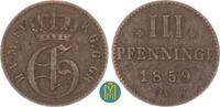 Mecklenburg-Strelitz 3 Pfennig Georg 1816-1860. -