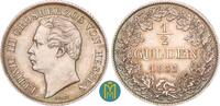 Hessen-Darmstadt 1/2 Gulden Ludwig III. 1848-1877. -