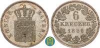 Bayern 6 Kreuzer Maximilian II. Joseph 1848-1864. -
