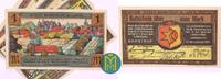 Nordrhein-Westfalen 2x 50 Pfennig 2x 1 Mark 1921 Barntrup. Satz mit 4 Scheinen. I-II