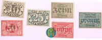 Hessen 10;25 und 50 Pfennig 1921 Notgeld von Alzey. 3 Scheine. II.