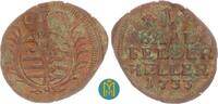 Sachsen-Coburg-Saalfeld 1 Heller Christian Ernst und Franz Josias 1729-1745. -