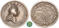 Sachsen-Coburg-Gotha. Silbermedaille von Wermuth. 1692 Friedrich II. 1691-1732. Auf die Huldigung in Gotha. sehr schön