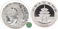 10 Yuan 2002 China Panda Stempelglanz in Originalkapsel, min. Anlaufflecken.