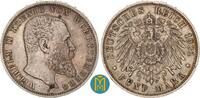 Kaiserreich / Württemberg 5 Mark Wilhelm II. 1891-1918. -