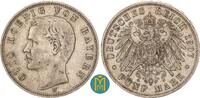 Kaiserreich / Bayern 5 Mark Otto 1886-1913. -