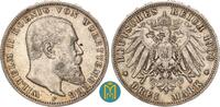 Kaiserreich / Württemberg 3 Mark Wilhelm II. 1891 bis 1918. -
