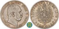 Kaiserreich / Preussen 5 Mark Wilhelm I. 1861-1888. -