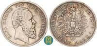 Kaiserreich / Württemberg 5 Mark Karl 1864-1891. -