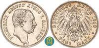 3 Mark 1909 E Kaiserreich / Sachsen Friedrich August III. 1904-1918. sehr schön-vorzüglich