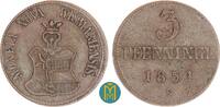 Wismar Stadt 3 Pfennig -