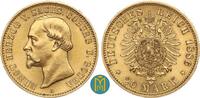 Sachsen-Coburg-Gotha 20 Mark 1886 A Ernst II. 1844-1893. gutes vorzüglich, Avers minimalst berieben.