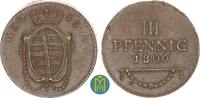 Sachsen-Coburg-Saalfeld 3 Pfennig Ernst 1806-1826 -