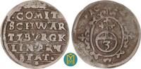 Schwarzburg, Gemeinschaftsprägung 3 Pfennig Günther XLII., Anton Heinrich, Johann Günther II. und Christian Günther I. -