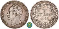 Sachsen-Meiningen 1/2 Gulden Bernhard Erich Freund 1803-1866. -
