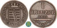 Sachsen-Meiningen 1 Kreuzer Bernhard Erich Freund 1803-1866. -