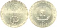 Deutsche Demokratische Republik (DDR) 10 Mark DDR: 10 Mark 1968, 500. Todestag von Johann Gutenberg