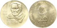 Deutsche Demokratische Republik (DDR) 20 Mark DDR: 20 Mark 1982, 125. Geburtstag von Clara Zetkin