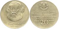 Deutsche Demokratische Republik (DDR) 20 Mark DDR: 20 Mark 1983, 100. Todestag von Karl Marx (1818-1883)