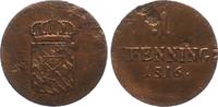 Bayern, Königreich 1 Pfennig 1816 Maximilian I. Joseph (1806-1825) gerei... 15,00 EUR  zzgl. 2,50 EUR Versand