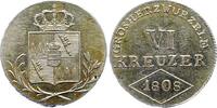Würzburg, Großherzogtum 6 Kreuzer 1808 Ferdinand von Österreich (1806-18... 275,00 EUR  zzgl. 8,00 EUR Versand